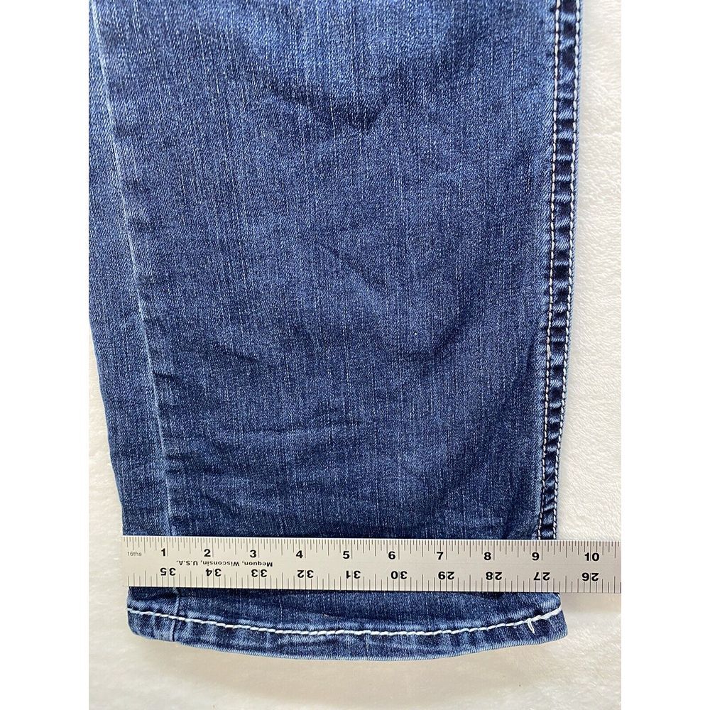 Shyanne Jeans Women's 39 Medium Wash‎ Blue Embroidered Pockets boot cut - Picture 6 of 12